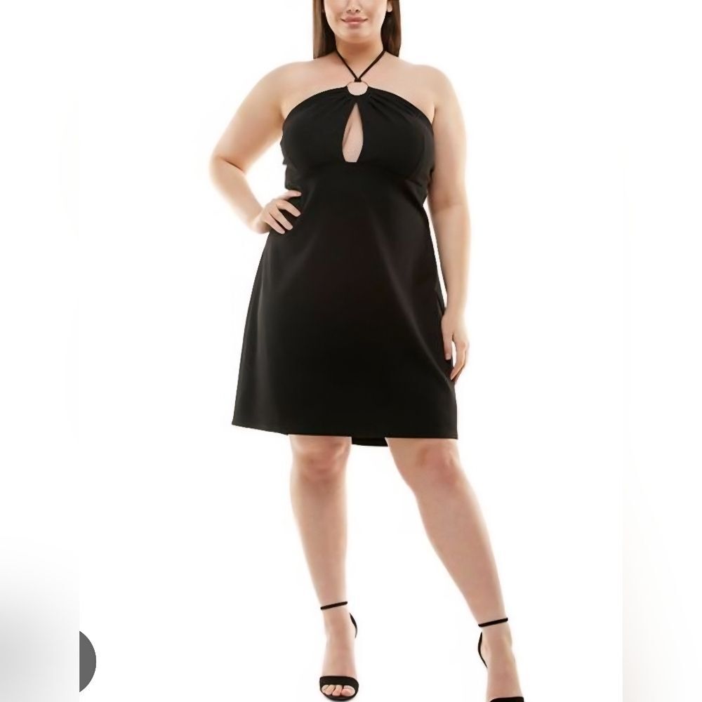 NWT Speechless Halter Peek-a-Boo Halter Mini Dress Plus Size 22W